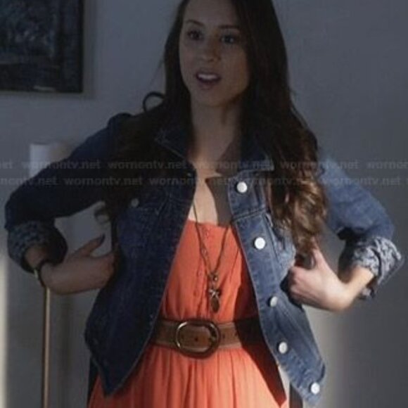 ASO Spencer Hastings Pretty Little Liars PLL Collection Dark Wash Denim Jacket - Picture 1 of 6
